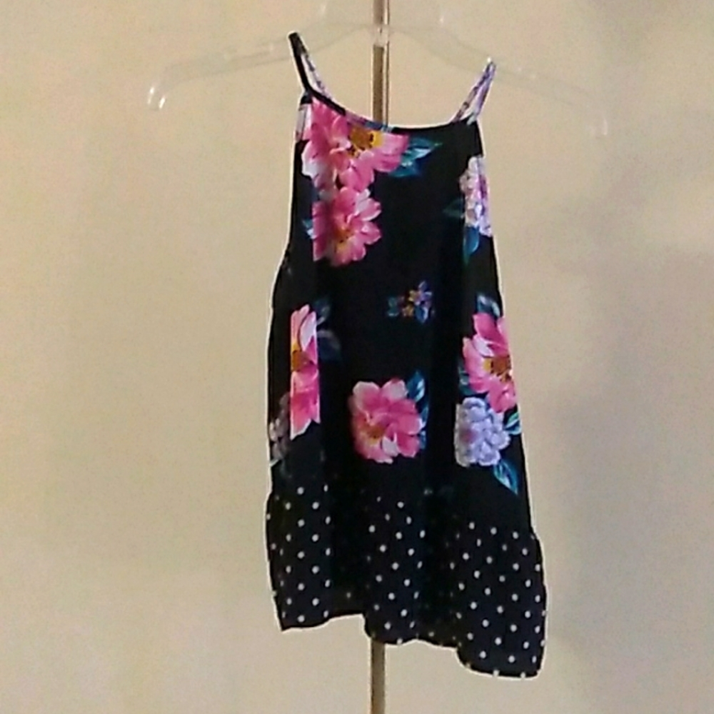 NWOT Lily White Patchwork Printed Tank Top (L)